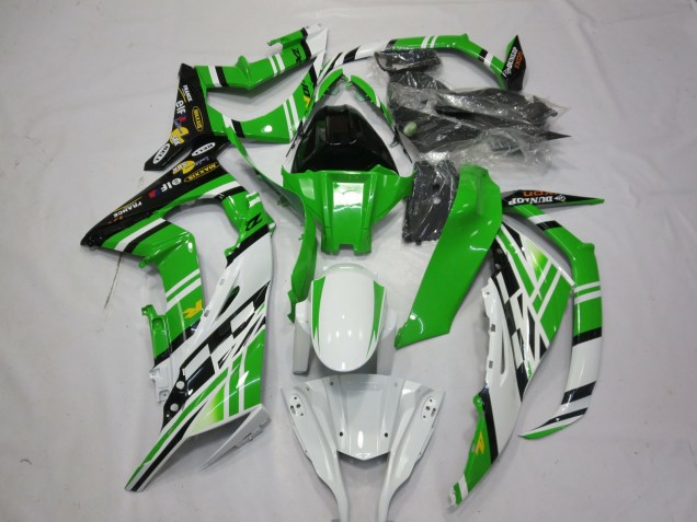 Grün-Weiß-Schwarz 1 2011-2015 ZX10R Motorrad Verkleidungen