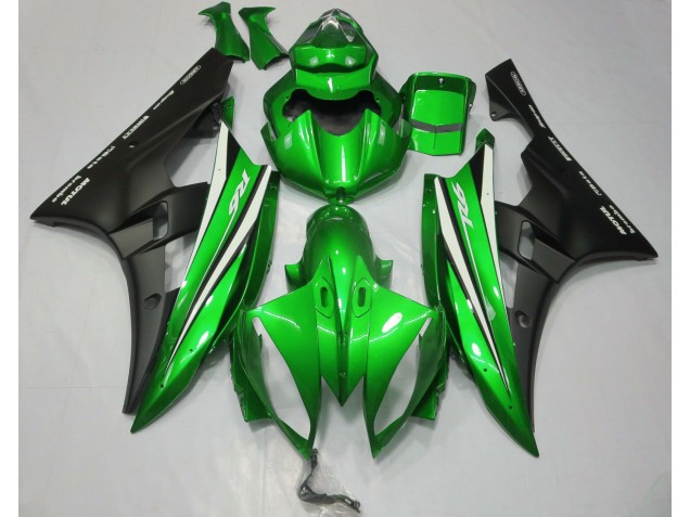 Grün Schwarz & Weiß 2006-2007 R6 Motorrad Verkleidungen