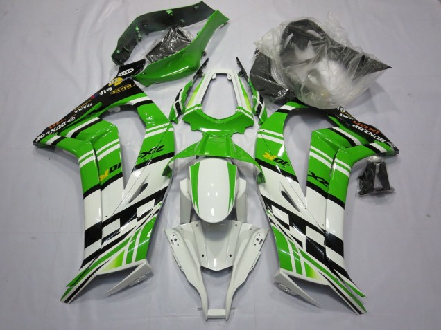 Grün-Weiß-Schwarz 2011-2015 ZX10R Motorrad Verkleidungen