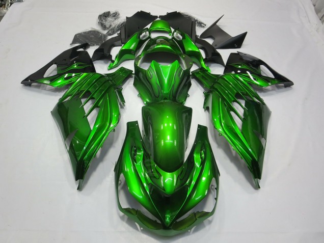 Grün Schwarz 2012-2021 ZX14R Motorrad Verkleidungen