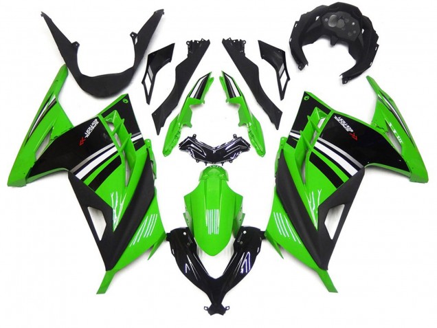 Grün Schwarz & Weiß Glänzend 2013-2018 Ninja 300 Motorrad Verkleidungen