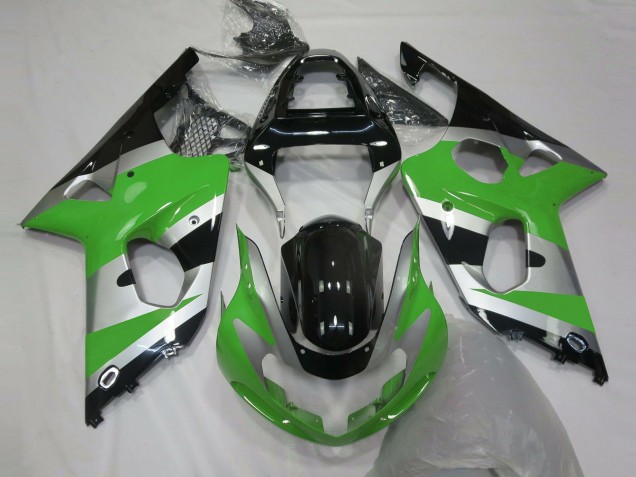 Grün Silber OEM Stil 2000-2002 GSXR 1000 Motorrad Verkleidungen
