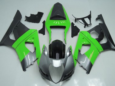 Grün-Silber & Schwarz 2003-2004 GSXR 1000 Motorrad Verkleidungen