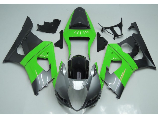Grün-Silber & Schwarz 2003-2004 GSXR 1000 Motorrad Verkleidungen
