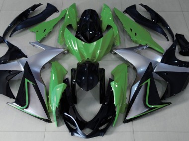 Grün-Silber & Schwarz 2009-2016 GSXR 1000 Motorrad Verkleidungen