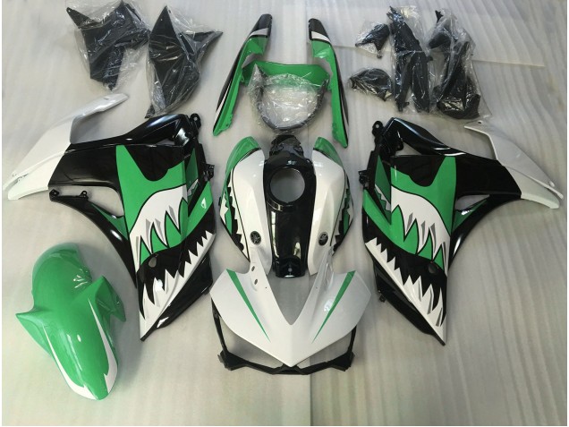 Grüner & Weißer Hai 2015-2018 R3 Motorrad Verkleidungen