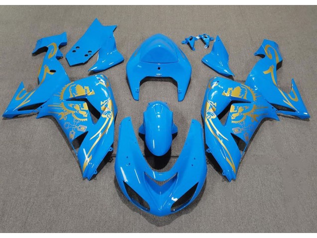 Hellblau & Gold 2006-2007 ZX10R Motorrad Verkleidungen