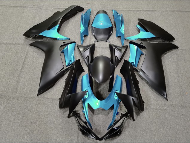 Hellblau & Matt Schwarz 2011-2024 GSXR 600-750 Motorrad Verkleidungen