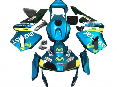 Hellblau Movistar 2003-2004 CBR600RR Motorrad Verkleidungen