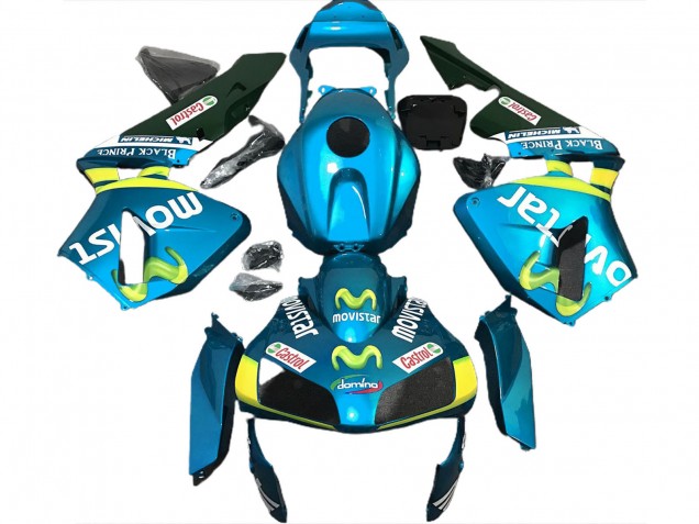Hellblau Movistar 2003-2004 CBR600RR Motorrad Verkleidungen