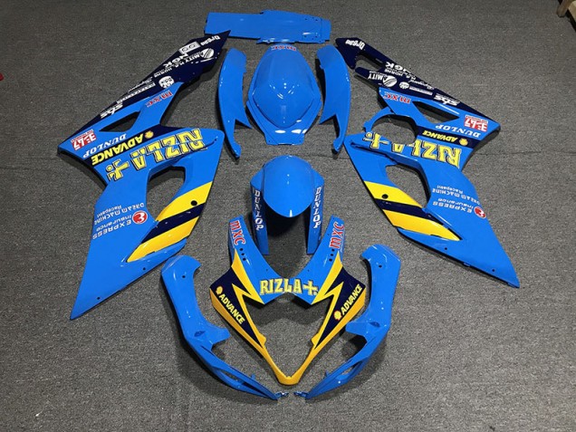 Hellblau Rizla 2005-2006 GSXR 1000 Motorrad Verkleidungen