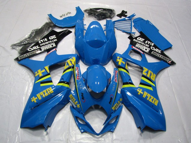 Hellblau Rizla 2007-2008 GSXR 1000 Motorrad Verkleidungen