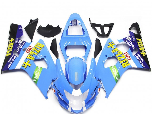 Hellblau Rizla Stil 2004-2005 GSXR 600-750 Motorrad Verkleidungen