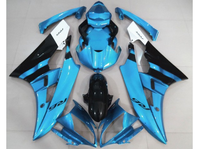 Hellblau & Schwarz Glänzend 2006-2007 R6 Motorrad Verkleidungen