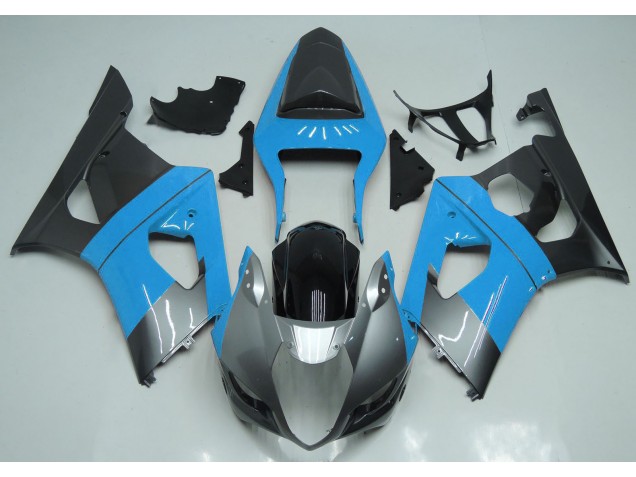 Hellblau Silber & Schwarz 2003-2004 GSXR 1000 Motorrad Verkleidungen