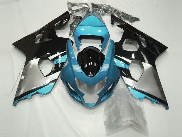 Hellblau Silber & Schwarz 2004-2005 GSXR 600-750 Motorrad Verkleidungen