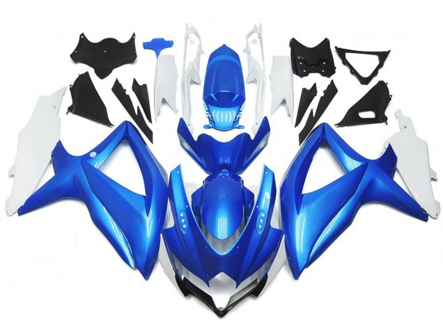 Hellblauer & Weißer Custom-Stil 2008-2010 GSXR 600-750 Motorrad Verkleidungen
