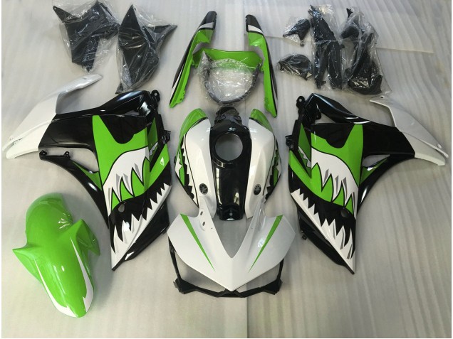 Hellgrüner & Weißer Hai 2015-2018 R3 Motorrad Verkleidungen