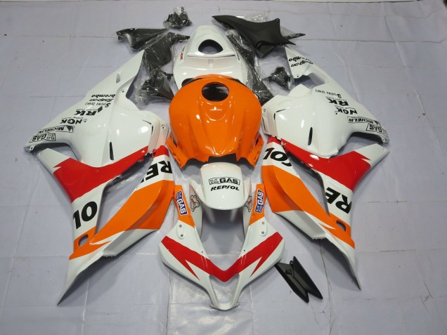 Hellorange & Weiß Repsol 2009-2012 CBR600RR Motorrad Verkleidungen Hellorange & Weiß Repsol 2009-2012 CBR600RR Motorrad Verkleidungen