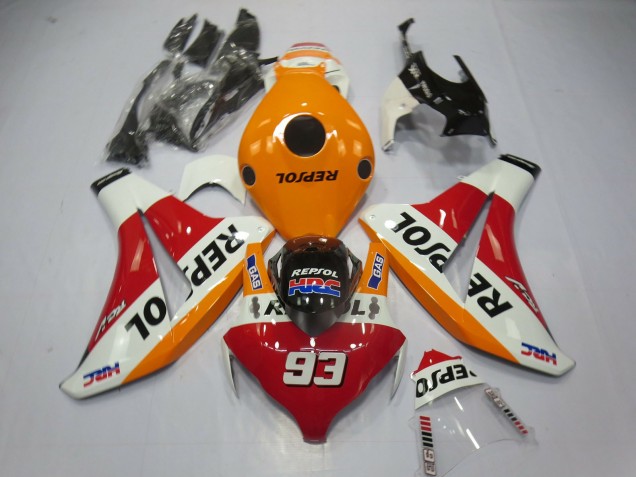 Hellorange Repsol 93 2008-2011 CBR1000RR Motorrad Verkleidungen