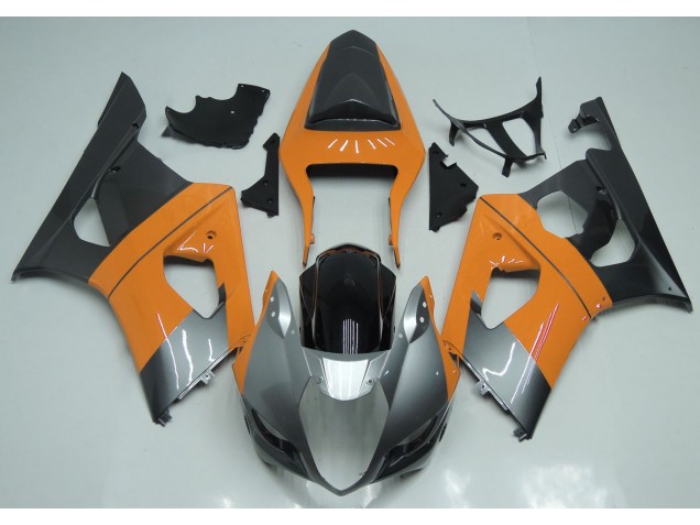 Hellorange Silber & Schwarz 2003-2004 GSXR 1000 Motorrad Verkleidungen