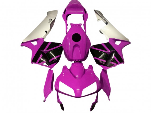 Hot Pink & Matt Silber 2003-2004 CBR600RR Motorrad Verkleidungen Hot Pink & Matt Silber 2003-2004 CBR600RR Motorrad Verkleidungen