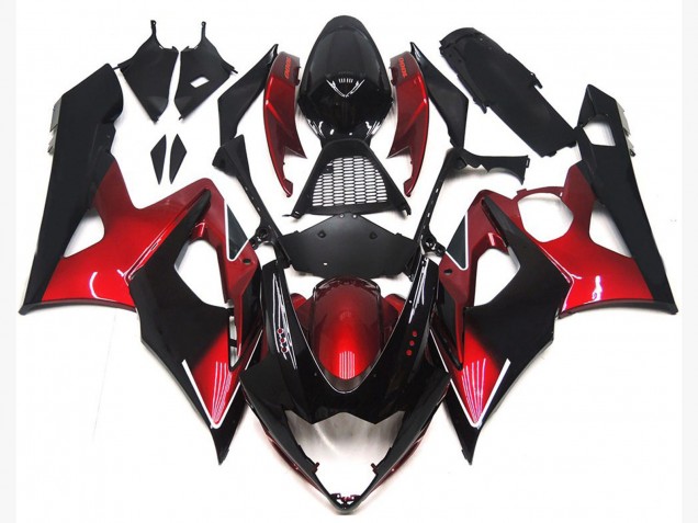 Kastanienbraun Rot & Glänzendes Schwarz 2005-2006 GSXR 1000 Motorrad Verkleidungen