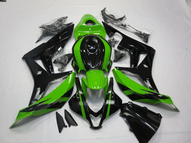 Kräftiges Grün & Schwarz 2007-2008 CBR600RR Motorrad Verkleidungen