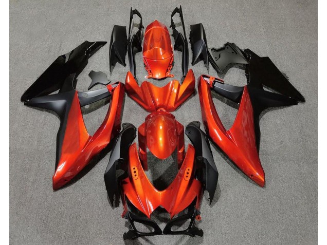 Kräftiges Orange In Schwarz 2008-2010 GSXR 600-750 Motorrad Verkleidungen