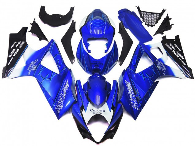 Leuchtendes Blau Mit Weiß Corona 2007-2008 GSXR 1000 Motorrad Verkleidungen