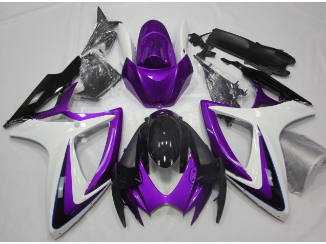 Lila & Weiß Ohne Abzeichen 2006-2007 GSXR 600-750 Motorrad Verkleidungen