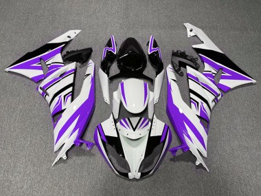 Lila Weiß & Schwarz Zag 2009-2012 ZX6R Motorrad Verkleidungen