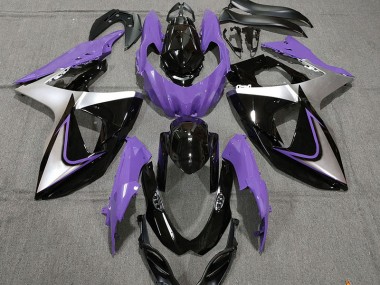 Lila Silber & Schwarz 2009-2016 GSXR 1000 Motorrad Verkleidungen