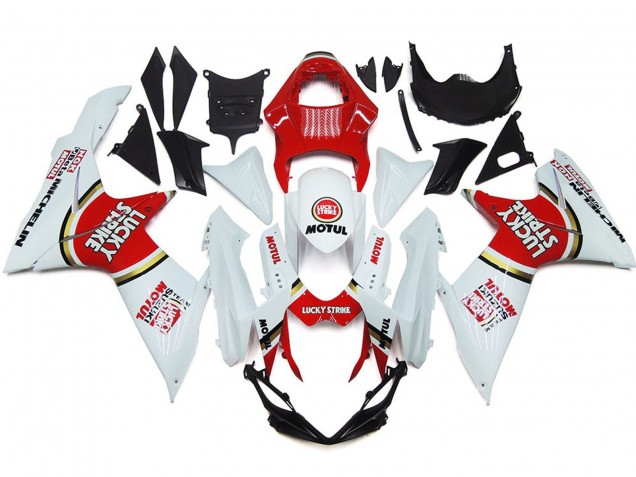 Lucky Strike Mit Goldenem Kreis 2011-2024 GSXR 600-750 Motorrad Verkleidungen