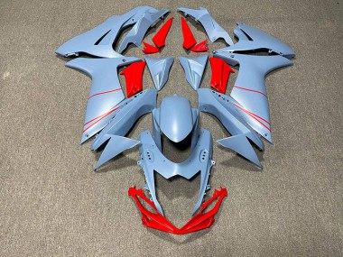 Matt Himmelblau & Rot 2011-2024 GSXR 600-750 Motorrad Verkleidungen