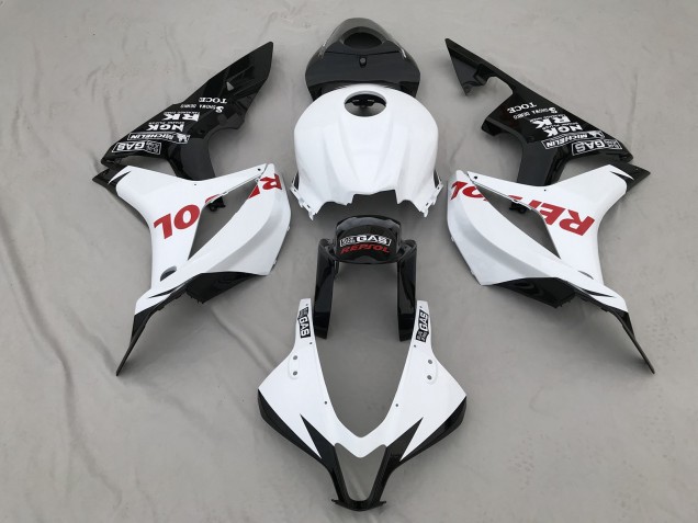 Matt Weiß & -Rot Repsol 2007-2008 CBR600RR Motorrad Verkleidungen