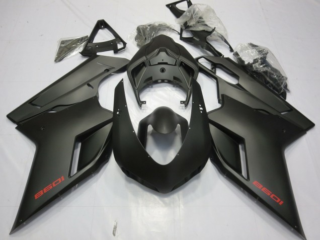Matt Schwarz 2007-2014 Ducati 848 1098 1198 Motorrad Verkleidungen
