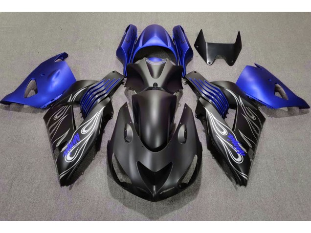 Matt Schwarz & Blau 2006-2011 ZX14R Motorrad Verkleidungen