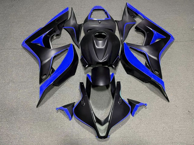 Matt Schwarz & Blau 2007-2008 CBR600RR Motorrad Verkleidungen