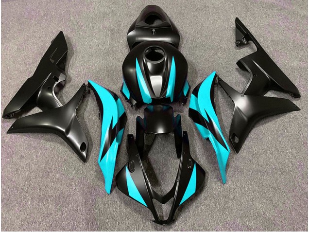 Matt Schwarz & Cyan-Design 2007-2008 CBR600RR Motorrad Verkleidungen