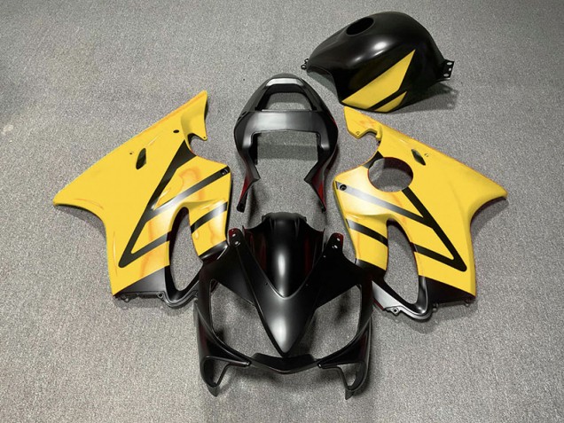 Matt Schwarz & Gelb 2001-2003 CBR600 F4i Motorrad Verkleidungen