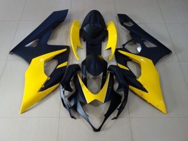 Matt Schwarz & Gelb 2005-2006 GSXR 1000 Motorrad Verkleidungen