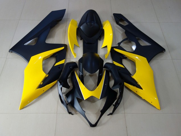 Matt Schwarz & Gelb 2005-2006 GSXR 1000 Motorrad Verkleidungen