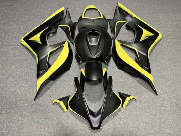 Matt Schwarz & Gelb 2007-2008 CBR600RR Motorrad Verkleidungen