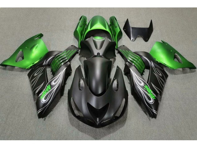 Matt Schwarz & Grün 2006-2011 ZX14R Motorrad Verkleidungen