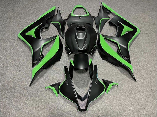 Matt Schwarz & Grün 2007-2008 CBR600RR Motorrad Verkleidungen