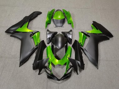 Matt Schwarz & Grün 2011-2024 GSXR 600-750 Motorrad Verkleidungen