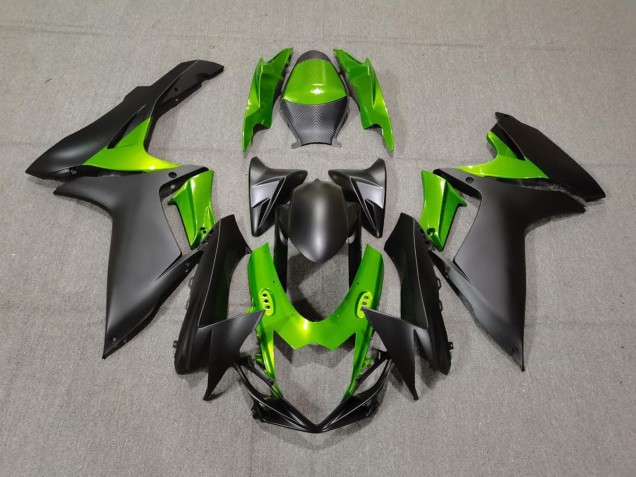Matt Schwarz & Grün 2011-2024 GSXR 600-750 Motorrad Verkleidungen