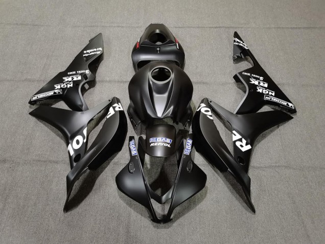 Matt Schwarz Repsol 2007-2008 CBR600RR Motorrad Verkleidungen