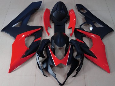 Matt Schwarz & Rot 2005-2006 GSXR 1000 Motorrad Verkleidungen